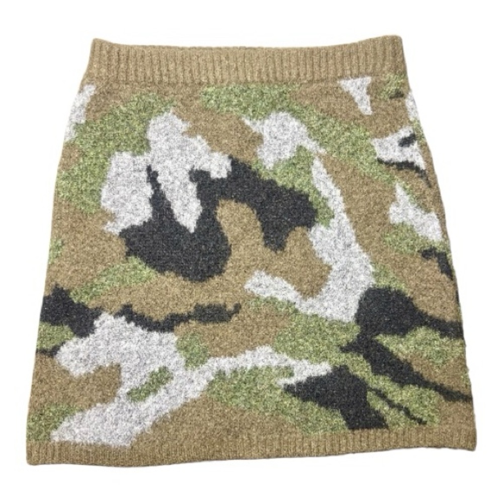 AQUA Camouflage Knit Mini Skirt
